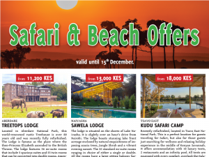 Safari & Beach Offers